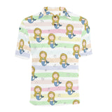 Cute hand drawn mermaid Men's All Over Print Polo Shirt