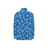 Airplane pattern in the sky Women's Long Sleeve Polo Shirt