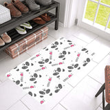 Hand Drawn faces of pandas pattern Doormat