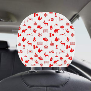 Canada Pattern Print Design 04 Car Headrest Cover