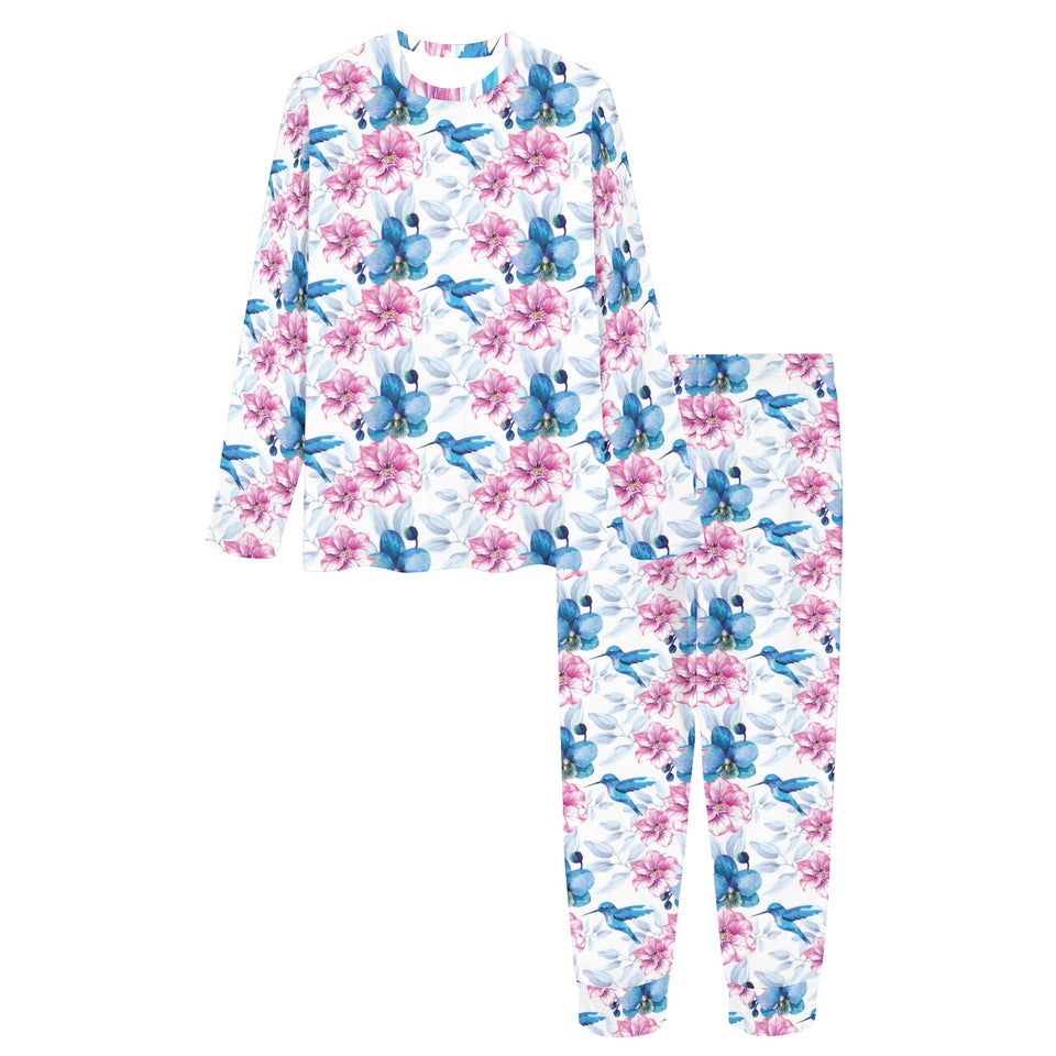 Hummingbird Pattern Print Design 02 Women's All Over Print Pajama Set
