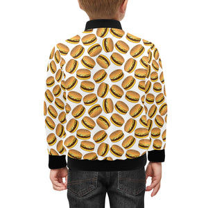 Hamburger Pattern Print Design 03 Kids' Boys' Girls' Bomber Jacket