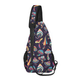 Colorful mushroom pattern All Over Print Chest Bag