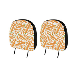 Carrot Pattern Print Design 02 Car Headrest Cover
