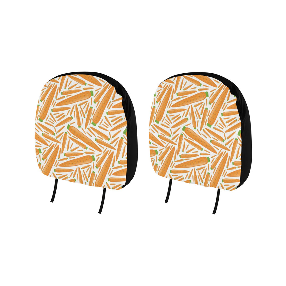 Carrot Pattern Print Design 02 Car Headrest Cover