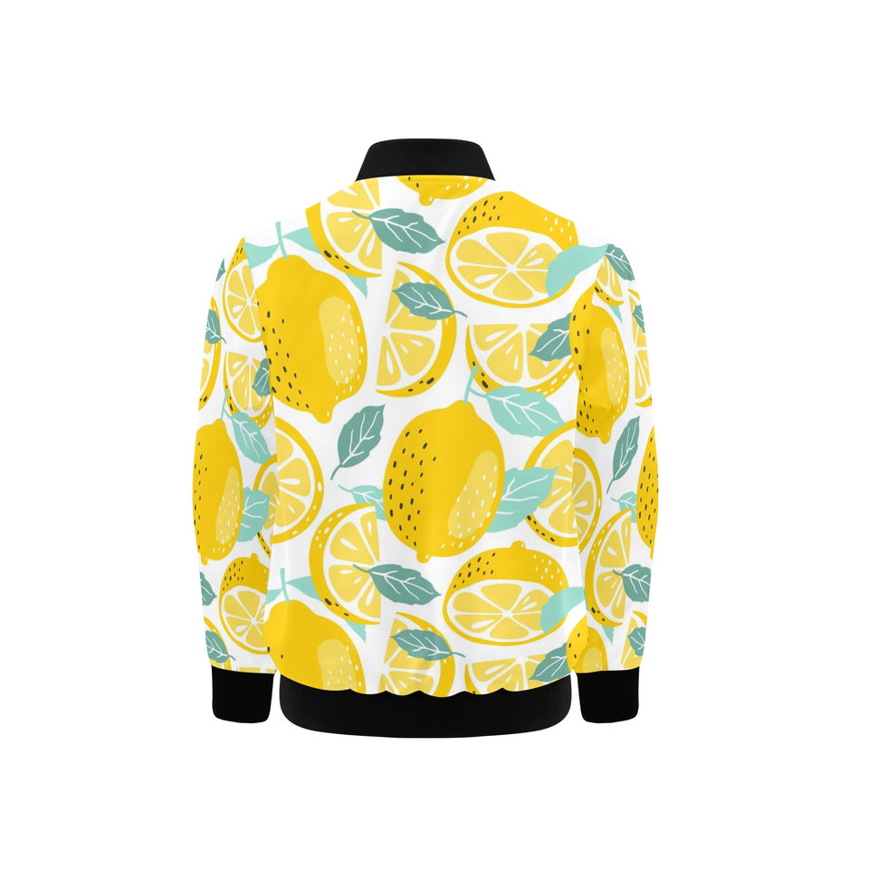lemon design pattern Kids' Boys' Girls' Bomber Jacket