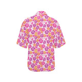 Hedgehog Pattern Print Design 05 Women's All Over Print Hawaiian Shirt