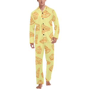 Cheese design pattern Men's Long Pajama Set