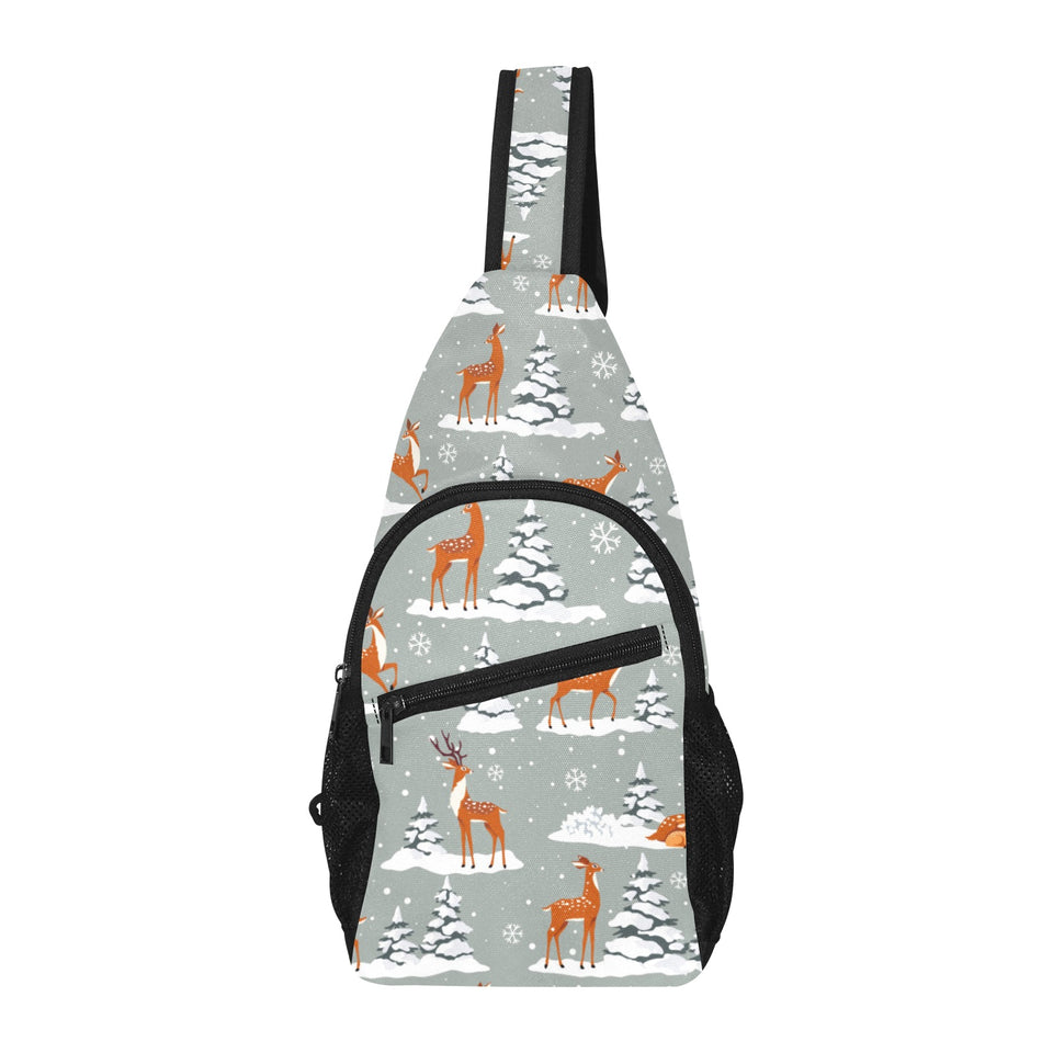 Beautiful deers Winter Christmas All Over Print Chest Bag