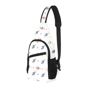 Cute helicopter star pattern All Over Print Chest Bag