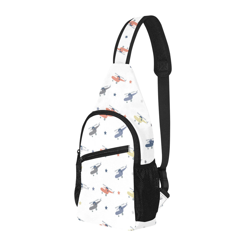 Cute helicopter star pattern All Over Print Chest Bag