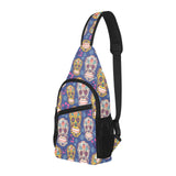 Sugar skull flower pattern All Over Print Chest Bag