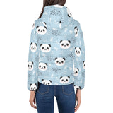 Cute panda pattern Women's Padded Hooded Jacket