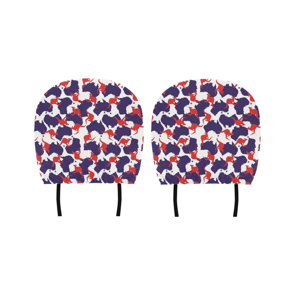 Kangaroo Australian pattern Car Headrest Cover