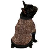 coffee bean pattern All Over Print Pet Dog Round Neck Fuzzy Shirt