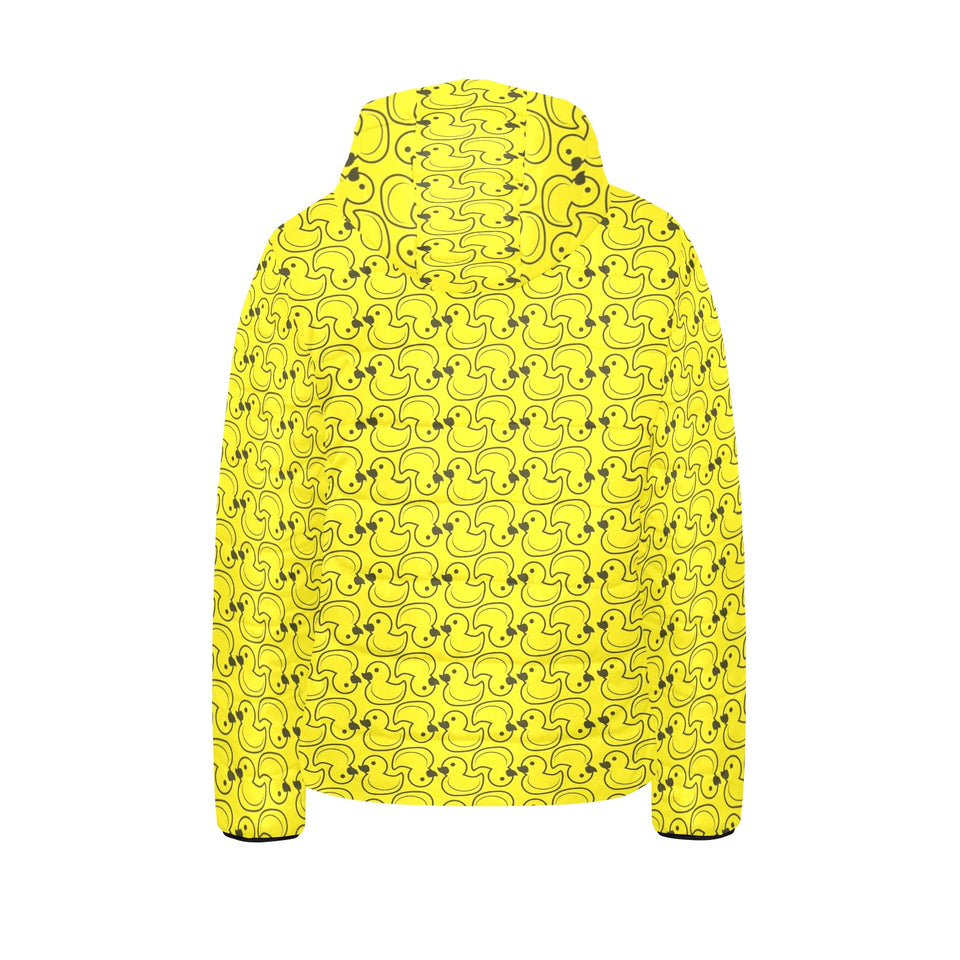 Duck Pattern Print Design 02 Kids' Boys' Girls' Padded Hooded Jacket