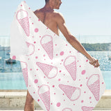 Hand drawn ice cream pattern Beach Towel