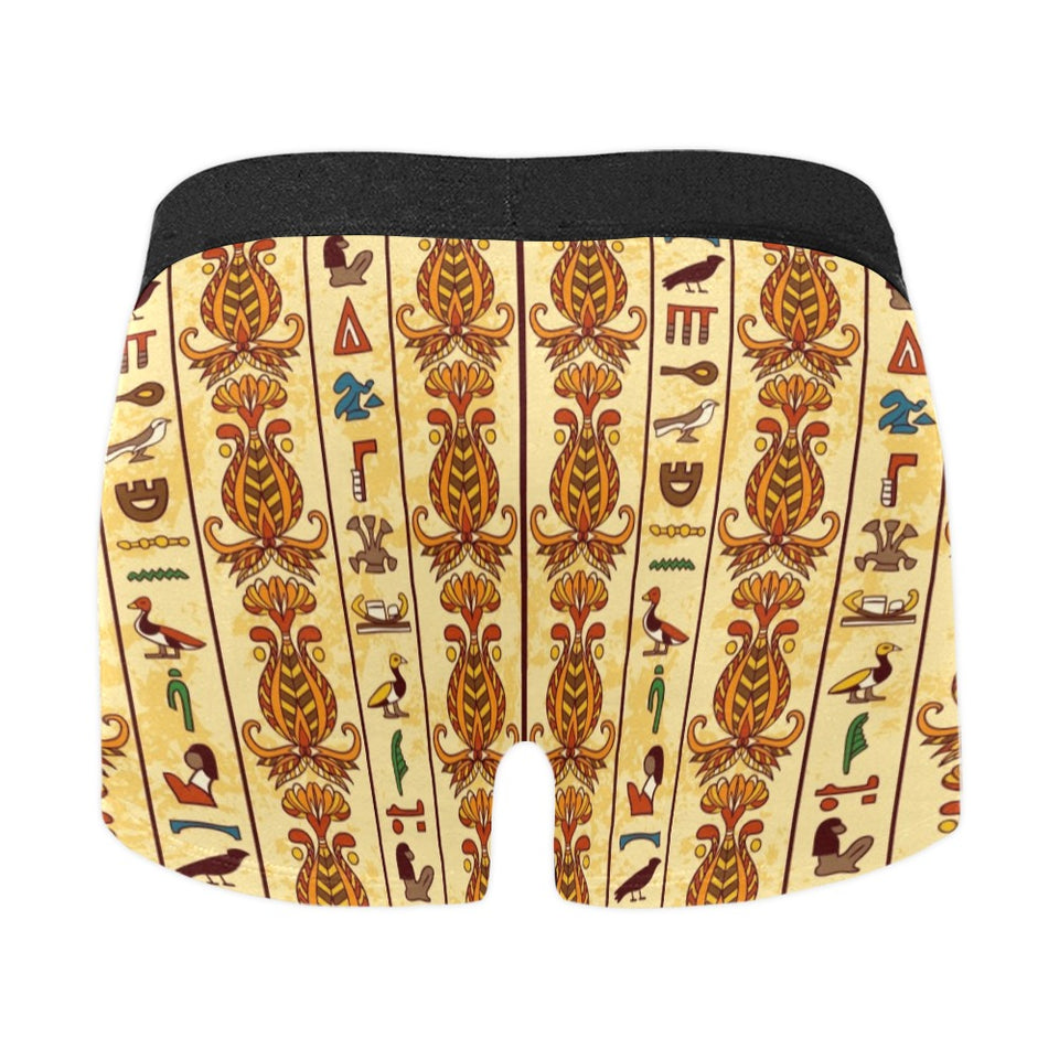 Egypt Hieroglyphics Pattern Print Design 04 Men's All Over Print Boxer Briefs Men's Underwear