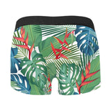 heliconia palm and monstera  leaves pattern Men's All Over Print Boxer Briefs Men's Underwear