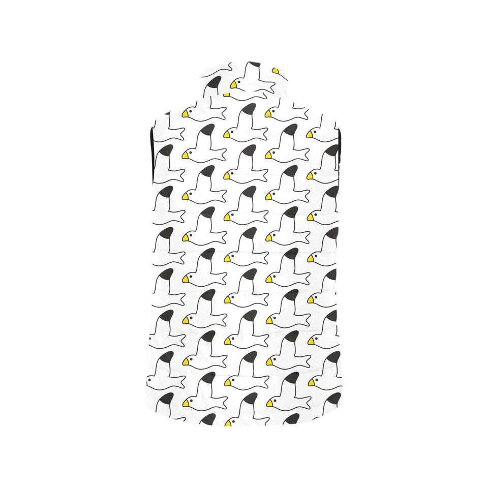Seagull Pattern Print Design 05 Men's Padded Vest