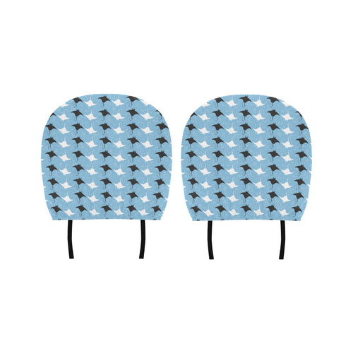 Stingray Pattern Print Design 03 Car Headrest Cover