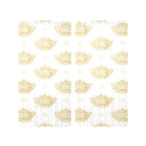 Gold Ornamental lotue waterlily symbol pattern Gauze Curtain