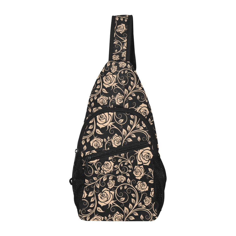 Rose Pattern Print Design 04 All Over Print Chest Bag