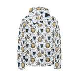 Lion Pattern Print Design 05 Kids' Boys' Girls' Padded Hooded Jacket
