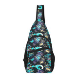Dragon sea wave pattern All Over Print Chest Bag