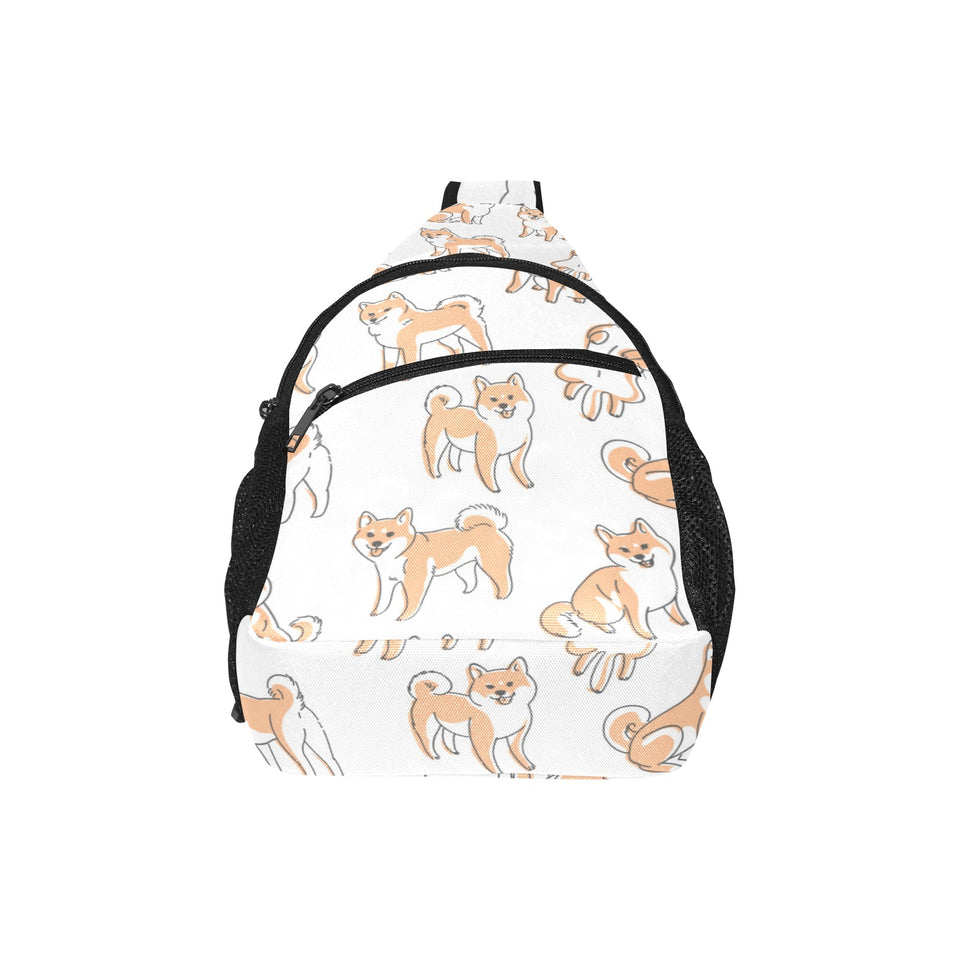 shiba inu dog pattern All Over Print Chest Bag