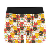 Colorful Maneki neko cat pattern Men's All Over Print Boxer Briefs Men's Underwear