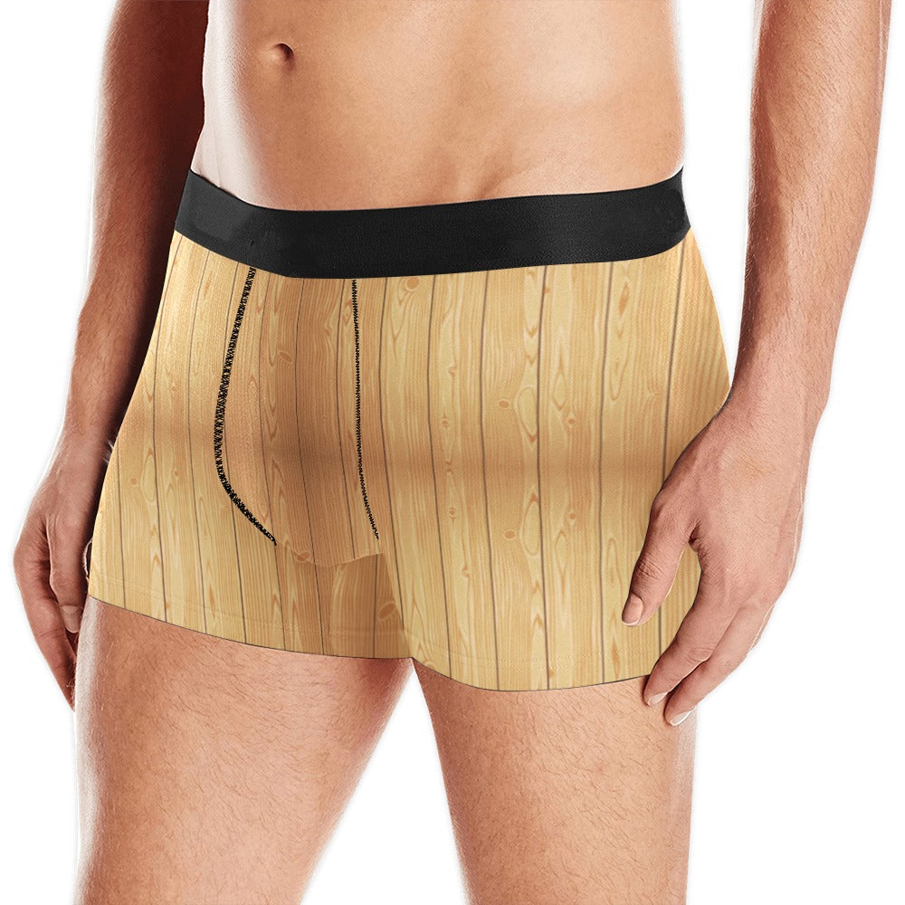 Wood Printed Pattern Print Design 05 Men's All Over Print Boxer Briefs Men's Underwear