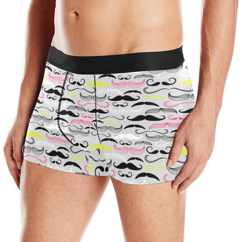 Mustache Beard Pattern Print Design 02 Men's All Over Print Boxer Briefs Men's Underwear