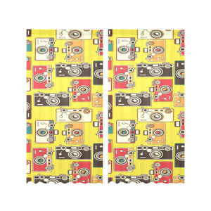Camera Pattern Print Design 02 Gauze Curtain