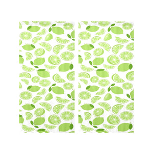 Lime design pattern Gauze Curtain