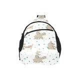 Cute Rhino pattern background All Over Print Chest Bag