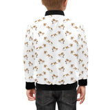 Jack Russel Pattern Print Design 04 Kids' Boys' Girls' Bomber Jacket