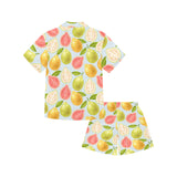 Guava design pattern Kids' Boys' Girls' V-Neck Short Pajama Set