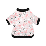 Cute panda ballon heart pattern All Over Print Pet Dog Round Neck Fuzzy Shirt