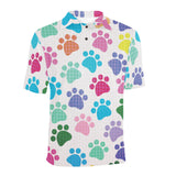 Dog Paws Pattern Print Design 01 Men's All Over Print Polo Shirt