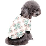 Square floral indian flower pattern All Over Print Pet Dog Round Neck Fuzzy Shirt