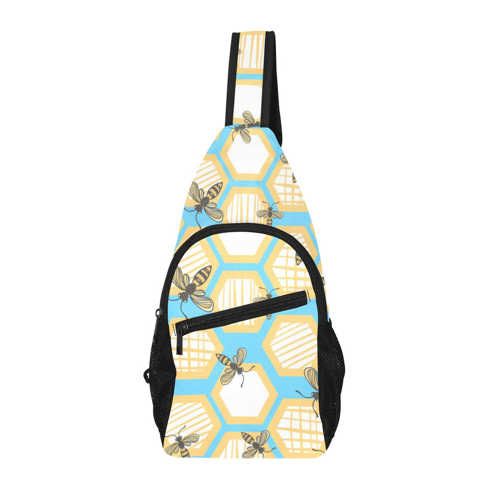 Bee honeycomb pattern All Over Print Chest Bag