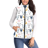 Cute sleeping sheep moon cloud pattern Women's Padded Vest