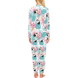 Toucan tropical flower leave pattern Women's All Over Print Pajama Set