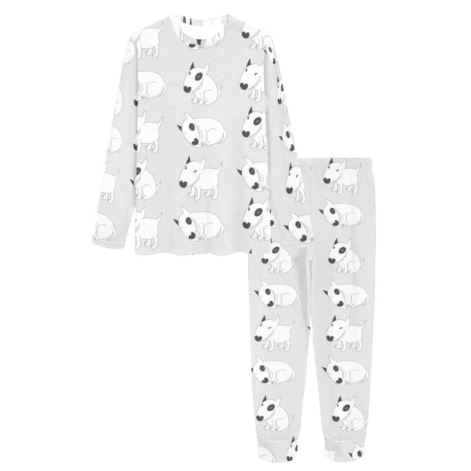 Bull Terrier Pattern Print Design 01 Women's All Over Print Pajama Set