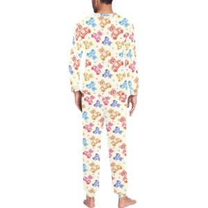 Teddy Bear Pattern Print Design 05 Men's All Over Print Pajama