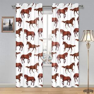 Horses running pattern background Gauze Curtain