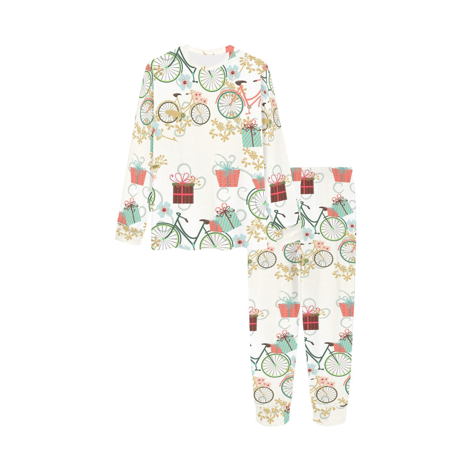 Bicycle Pattern Print Design 05 Kids' Boys' Girls' All Over Print Pajama Set