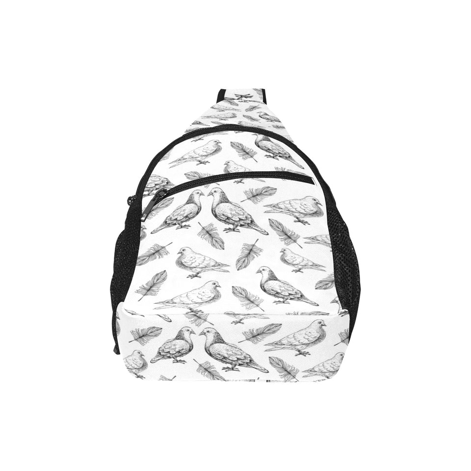 Pigeon Pattern Print Design 05 All Over Print Chest Bag