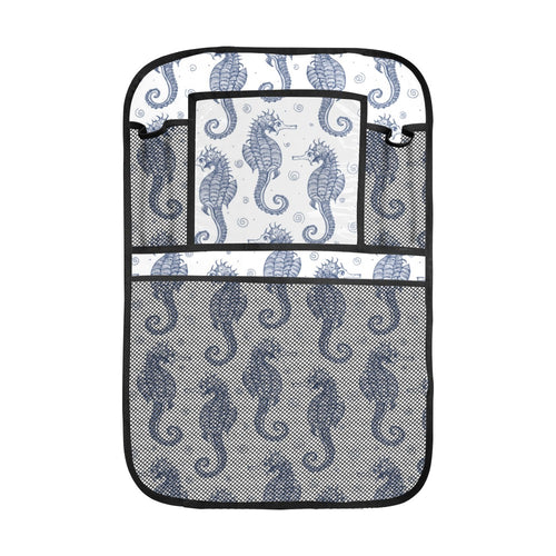 Seahorse pattern background Car Seat Back Organizer